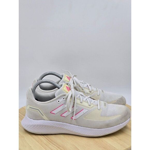 adidas Neo Runfalcon 2.0 FY9623 Womens Running Shoes white- pink Size 8.5 - Picture 1 of 9